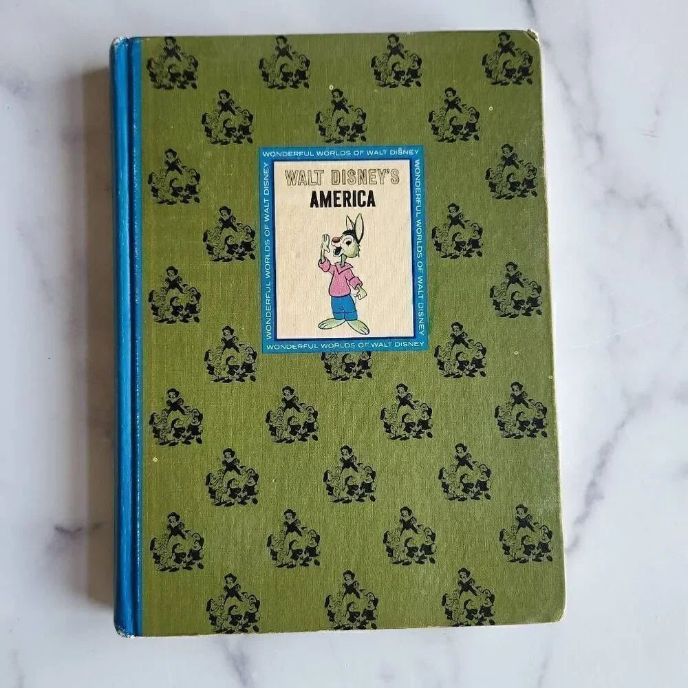 The wonderful worlds of Walt Disney vintage pine Green hardback 1965 America's